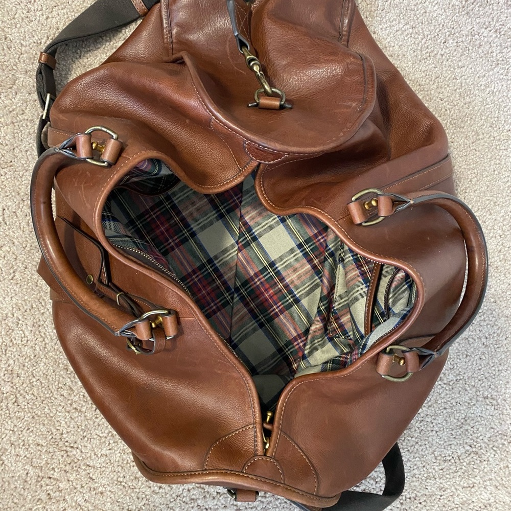Vintage Brown Leather Bag - Picture 4 of 6